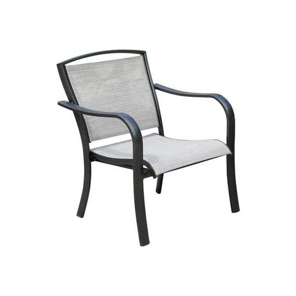 Almo Fulfillment Services Foxhill All-Weather Commercial-Grade Aluminum Lounge Chair with Sunbrella Sling Fabric FOXHLSDCHR-1GMASH - main